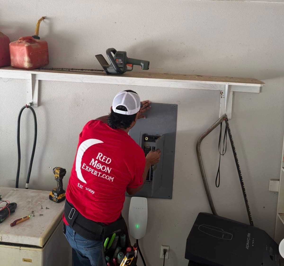 Electrical panel work on a Red Moon Expert project, performed by licensed electrical partners